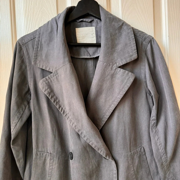 Everlane The Drape Outerwear Trench Coat Charcoal Grey XS Oversized NO BELT - Picture 11 of 11